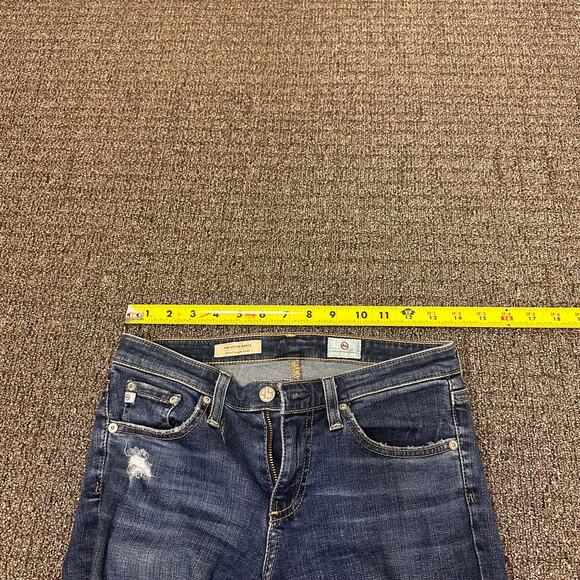 Adriano Goldschmied Jeans Women’s 26R Blue Stevie Ankle Slim Straight Distressed - Picture 3 of 6